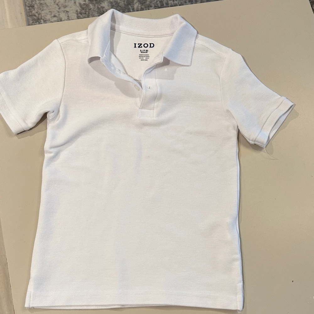 White Polo Shirt Boys Izod Cotton Dressy Occasion